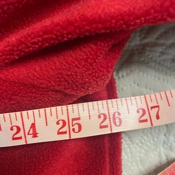 Quacker Factory Fleece Jacket Size XL Red Rhinestones Full Zip Bling - Picture 4 of 8